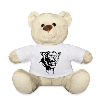 LIONESS Lion Head Lion Mama Animal Safari Wilsigns - Teddy Bear - white - Front