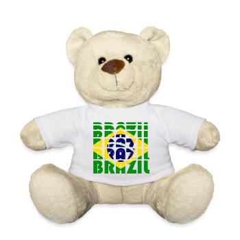 Brasilien Flaggen Grid Muster - Teddy - Weiß - Vorne