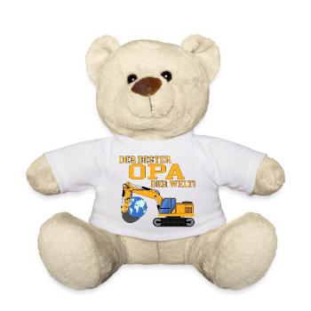 Bagger der beste Opa der Welt - Teddy - Weiß - Vorne