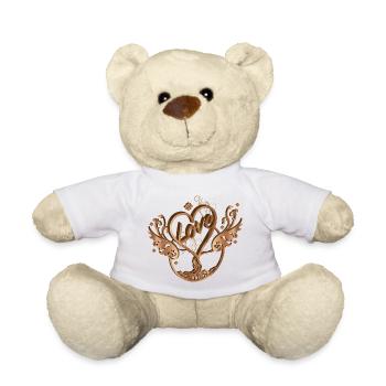 Baum mit Herz und Flügel für Valentinstag - Teddy - Weiß - Vorne