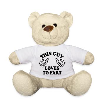 This guy loves to fahrt - Nounours - blanc - Devant