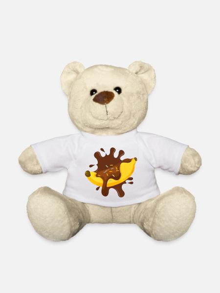chocolat, fan de chocolat, banana split - Nounours - blanc
