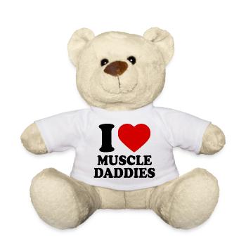 I love muscle daddies - Teddy - Weiß - Vorne