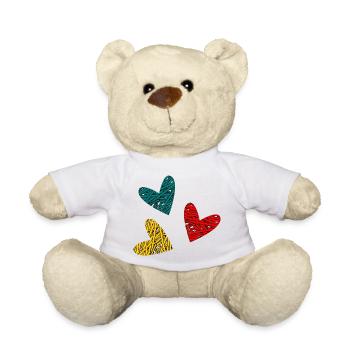 HEART. HEARTS. SAINT VALENTINE. LOVE. LOVE. CHRISTMAS - Teddy Bear - white - Front