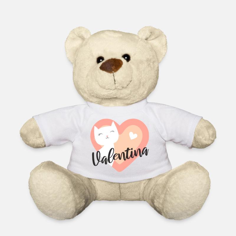 Valentina Name Vorname Kätzchen - Teddy - Weiß