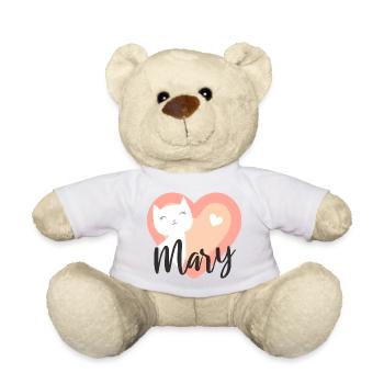Mary Nom Prénom Chaton - Nounours - blanc - Devant