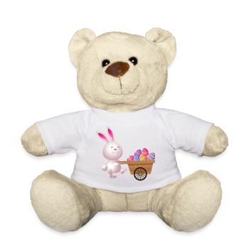 pâques, easter, fêtes de pâques - Nounours - blanc - Devant