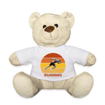 Laufen, Laufen, Sprinten - Teddy - Weiß - Vorne