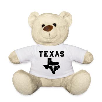 Texas map - Teddy Bear - white - Front
