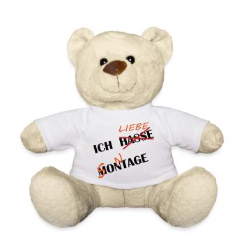 ICH HASSE MONTAGE UND LIEBE SONNTAGE - Teddy - Weiß - Vorne