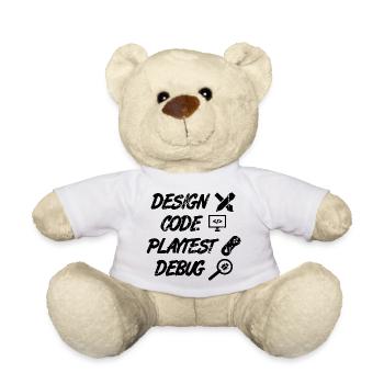Design Code Playtest Debug - Teddy - Weiß - Vorne