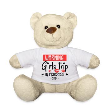 Warning Girls Trip In Progress 2024 - Nounours - blanc - Devant