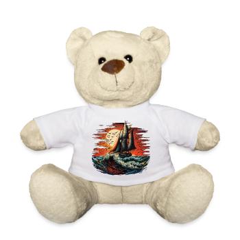 Segelschiff bei voller Fahrt - Teddy - Weiß - Vorne