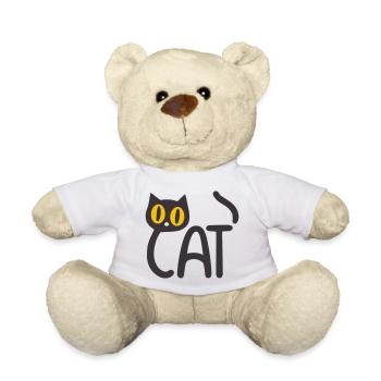 'Cat', Design Amusant et Mignon - Nounours - blanc - Devant