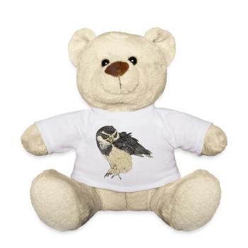 Illustration: Brillenkauz - Teddy - Weiß - Vorne