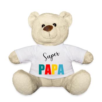 NOËL. ANNEE. ANNIVERSAIRE. RETRAITE. PAPA. MAMAM. - Nounours - blanc - Devant