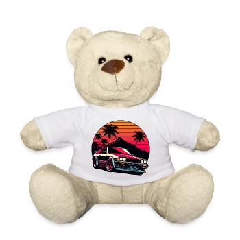 JDM car Japanese Retro Car Racing Drifting Legend - Teddy Bear - white - Front