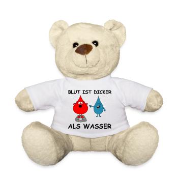 Blut ist dicker als Wasser | lustige Bilder - Teddy - Weiß - Vorne