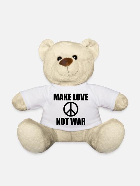 Make love not war - Teddy - Weiß