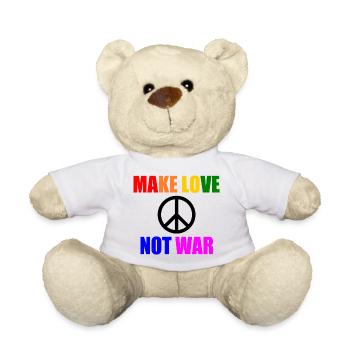 Make love not war - Teddy Bear - white - Front