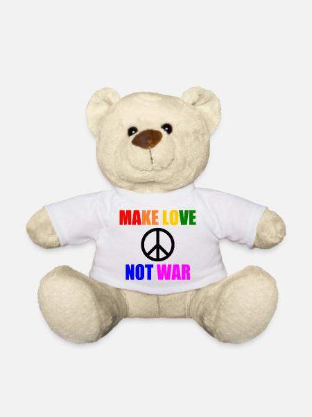 Make love not war - Teddy - Weiß