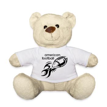 american football Symbol Spiel Mannschaft Verein - Teddy - Weiß - Vorne