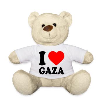 I love gaza - Teddy - Weiß - Vorne