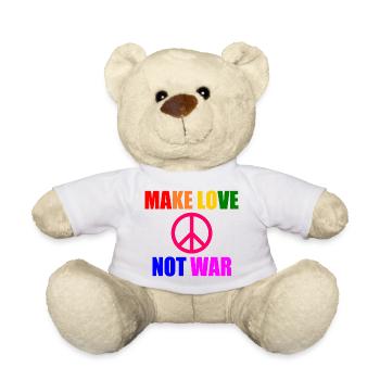 Make love not war - Teddy Bear - white - Front