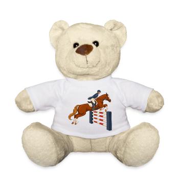 Horse, Rider, Horse Riding - Teddy Bear - white - Front
