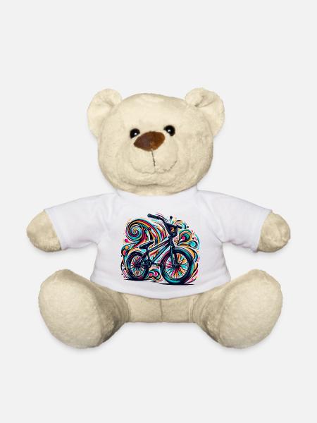 Bmx Bicycle Retro - BMX Vintage Design - Teddy Bear - white