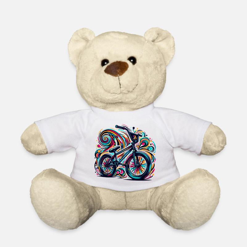 Bmx Bicycle Retro - BMX Vintage Design - Teddy Bear - white