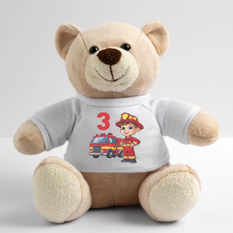 Fire Truck 3 Birthday Firefighter Firefighter Teddy Bear
