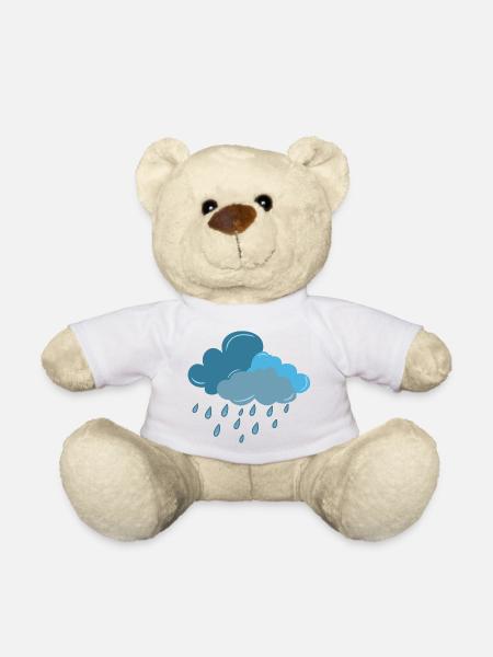 Wolke, Regen, Gewitter - Teddy - Weiß