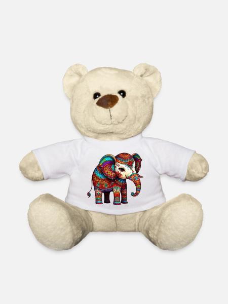 Elefant - Teddy - Weiß