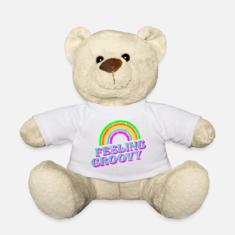 Feeling groovige 70er-Jahre-Dikothek-Disco-Musik - Teddy - Weiß