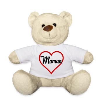 FÊTE DES MÈRES. MAMAN - Nounours - blanc - Devant