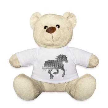 PFERD. FOHLEN. STUTE. TIER. TIERE. NATUR. - Teddy - Weiß - Vorne