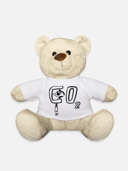 Unter CO2 Druck - Erde im Klimawandel - Teddy - Weiß