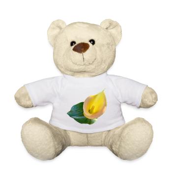 YELLOW CALLA LILY - Teddy Bear - white - Front
