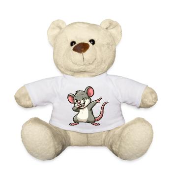 Ratte und Maus Dabbing Cartoon - Teddy - Weiß - Vorne