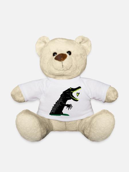 Krokodil Ich Hab Dich Zum Fressen Gern - Teddy - Weiß