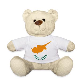 Cyprus Style Design T-Shirt - Teddy Bear - white - Front