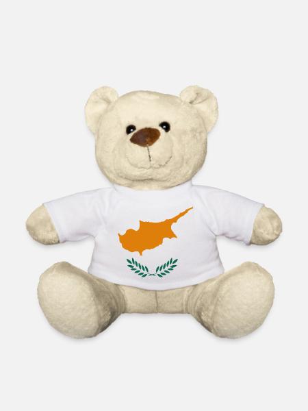 Zypern Stil Design T-Shirt - Teddy - Weiß