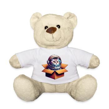 Katze Astronaut - Teddy - Weiß - Vorne