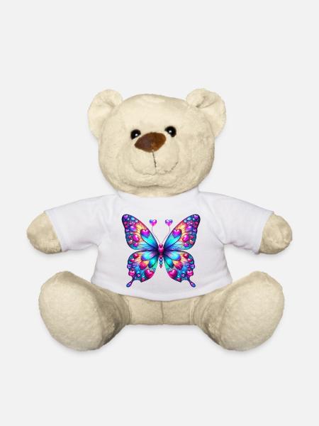 Schmetterling Herz Herzen Herzen Herz - Teddy - Weiß