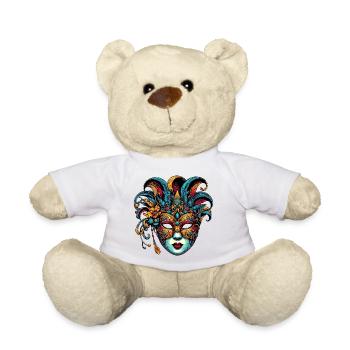 Venice Carnival Mask - Teddy Bear - white - Front