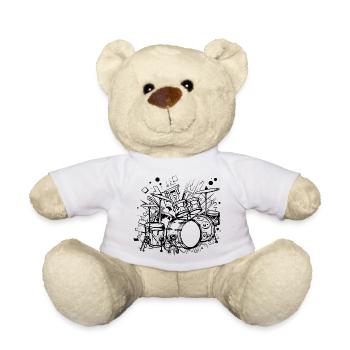 Schlagzeug Skizze - Teddy - Weiß - Vorne