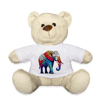 Éléphant - Nounours - blanc - Devant