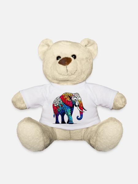 Elefant - Teddy - Weiß
