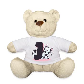 Katze Buchstabe J - Teddy - Weiß - Vorne